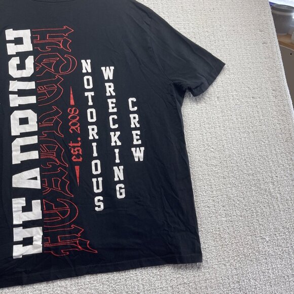 Y2K HEADRUSH T-shirt Men Sz XXL Black Goth Grunge Spell out Logo Est 2008 - Picture 13 of 13
